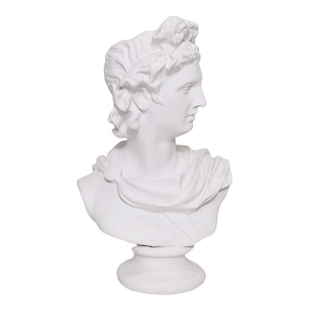 Estatua de resina blanca Gloria jarrón hidropónico escritorio