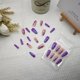 thumbnail image 4 of Uñas postizas adhesivas MMNHJHUT moradas con flores acrílicas, 24 piezas, 4 of 7