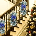 thumbnail image 4 of BJUTIR Christmas Wreaths & Garlands The Cordless Prelit Stairway Trim Christmas Wreaths For Front Door Holiday Wall Window Hanging Ornaments For Indoor Outdoor Home Xmas Decor, 4 of 9