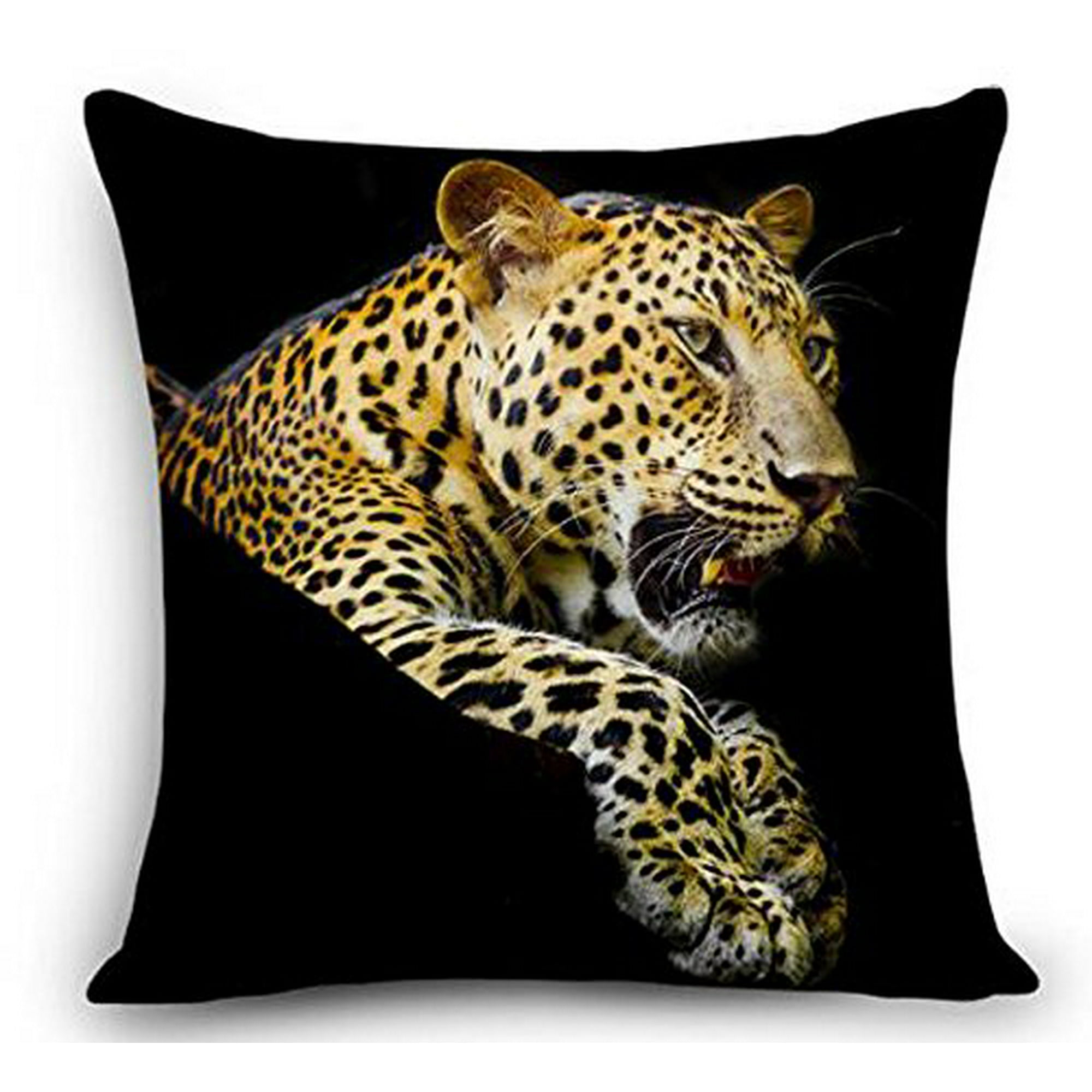 Animal Cheetah Leopard Throw Pillow Cover Cushion Case Cotton Linen Material Decorative 18 Square 1 Walmart Canada