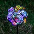thumbnail image 2 of Solar Butterfly Lights Outdoor Solar Stake Lights with Butterflies Waterproof Solar Landscape Copper String Lights White Light for Yard Lawn Patio Pathway Decoration, 2 of 11
