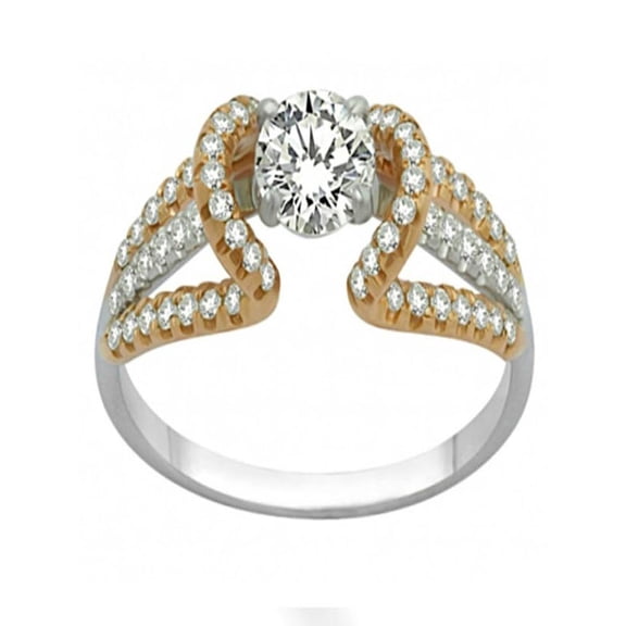 Luscious Engagement ring 1.00 Carat Round Cut Diamond on Gold