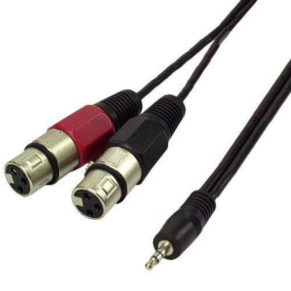IEC L7203-05 3.5mm Male to 2 XLR Female Splitter 5 Feet