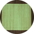 thumbnail image 1 of Ahgly Company Machine Washable Indoor Round Abstract Turquoise Blue Contemporary Area Rugs, 3' Round, 1 of 4
