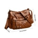 thumbnail image 3 of Bolso de Hombro para Mujer de Piel Sintética Suave y Lavada - Multicremallera, Espacioso, de Gran Capacidad, para Uso Diario, Viajes, Trabajo y Compras (Negro, Marrón, Rojo), 3 of 6