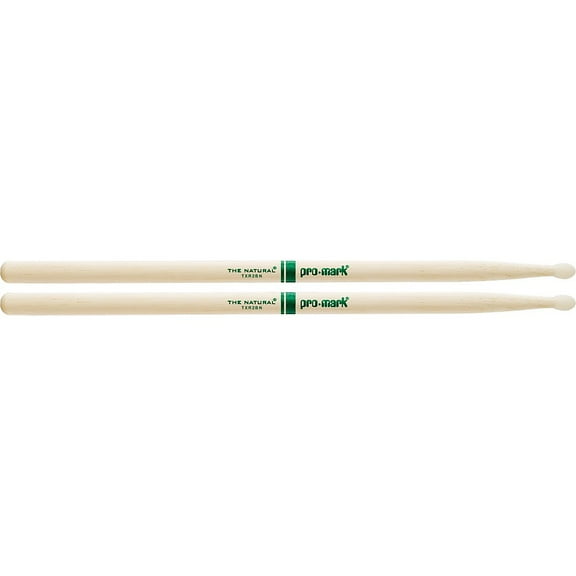 ProMark - TXR2BN - Classic Forward 2B Raw Hickory Drumstick, Oval Nylon Tip