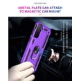 thumbnail image 3 of Funda para Teléfono Androgate Galaxy S21+ 5G con Anillo Militar Morado, 3 of 7