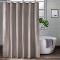 thumbnail image 1 of Standard Size Shower Curtain, Polyester Durable Solid Shower Curtain for Hotel with Hooks, Weighted Hem, Waterproof, Chocolate, 72x72 Inch, 1 of 7