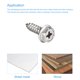 thumbnail image 3 of Tornillos autorroscantes Phillips con arandela hexagonal Uxcell M4 x 12mm de acero inoxidable 304, paquete de 50, 3 of 4