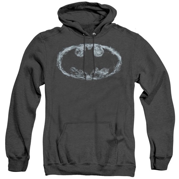 Batmanoke Signal Adult Heather Hoodie Sweatshirt Black