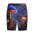 thumbnail image 2 of Lsque Jungle Path Glowing Mushrooms Mens Sleep Pajama Shorts,Short Pajama Pants, Cotton Ultra-Soft Knit-X-Large, 2 of 9