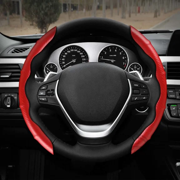 Carbon Fiber Steering Wheel Cover, Car Steering Wheel Cover for Men/Women, Anti-Slip, Comfortable Grip, Durable, Universal for 99% Car Interior Accessories