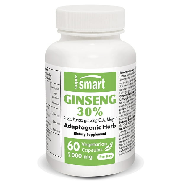 Supersmart Korean Panax Ginseng (30 Ginsenosides) 2000 mg per Day