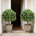 thumbnail image 2 of White Artificial Boxwood Planting Trees Planteds In The Ground Suitable For Outdoor Garden Landscaping And Decoration, 2 of 8