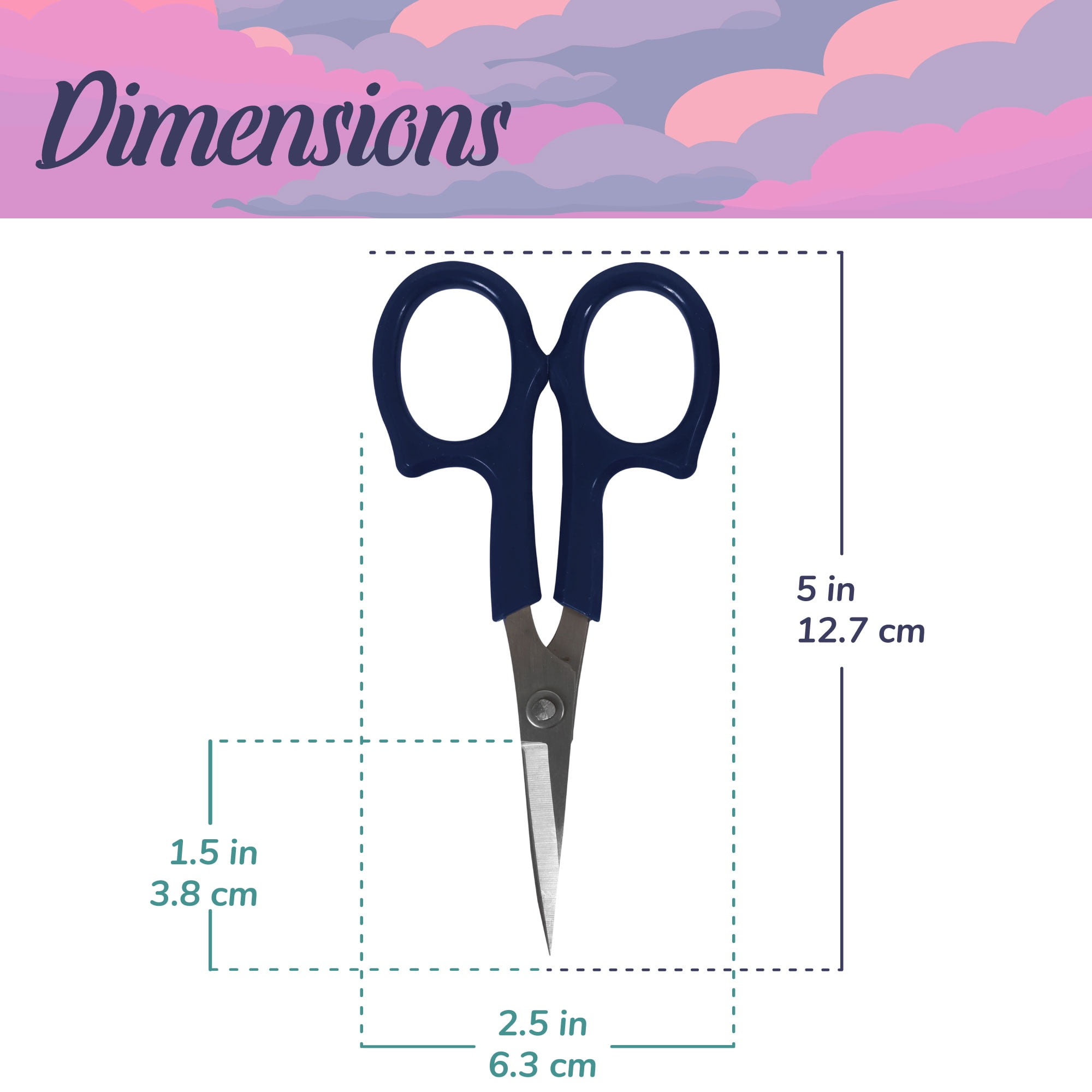JubileeYarn Curved Coated Embroidery Scissor - Navy - 1 Unit