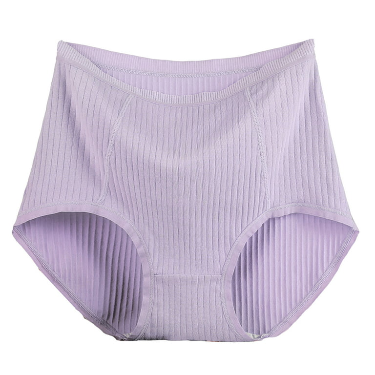 huanledash Women Underpants Solid Color Elastic High Waist Sweat Absorption  Moisture Wicking Anti-septic Anti-leak Plus Size Cotton Women Briefs for  Daily Wear 
