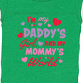 thumbnail image 4 of Inktastic Valentine's Day I'm My Daddy's Girl and My Mommy's World Girls Baby Bodysuit, 4 of 5