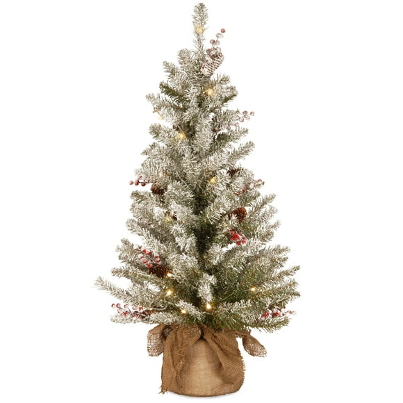 National Tree Company 3 Foot Pre Lit Dunhill Fir Artificial Christmas Tree