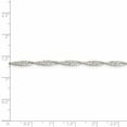 thumbnail image 4 of White Sterling Silver chain Singapore 16 in 3 mm 3.00mm, 4 of 5