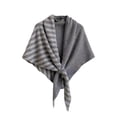 thumbnail image 2 of Chal de rayas de poliéster para mujer, cárdigan de moda para vestidos de clima frío gris, 2 of 7