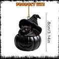 thumbnail image 3 of Cute Forest Animal Pumpkin Ornaments, Acrylic Woodland Animals Halloween Ornaments,Hanging Witch Hat & Jack-O'-Lantern Pendant for Halloween Tree,Home and Party Decor(G), 3 of 7