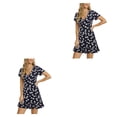 thumbnail image 4 of Vestido de dama Sonducket hasta la rodilla estampado de flores rotas sexy Vintage, 4 of 6