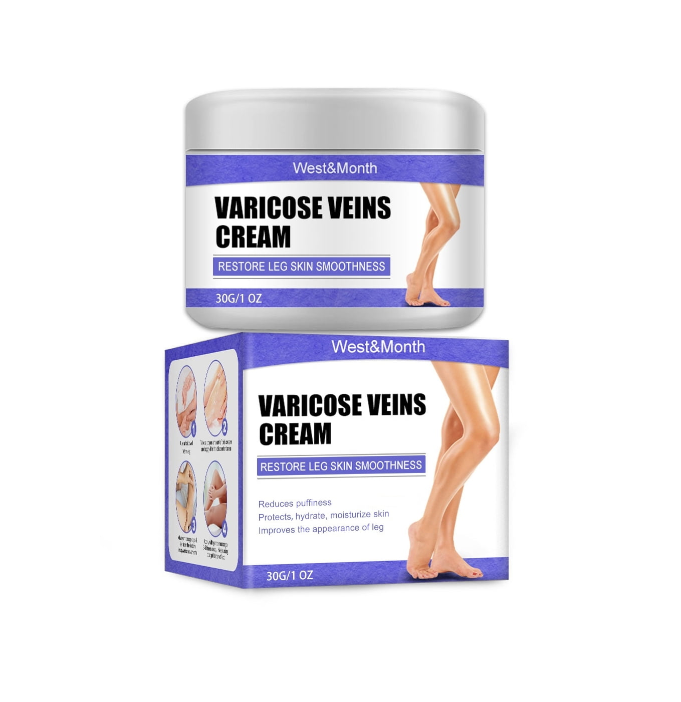 Varicose Vein Relief & Vein Care Cream W/Collagen, Arnica, & Horse Chestnut - Visibly Reduce Varicose Veins, Bruises, & Spider Veins, Varicose Vein Treatment Lotion For Legs & Body