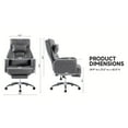 thumbnail image 5 of 155° Reclining Office Chair, Lumbar And Support, Tan Leather Upholstery, Comfortable Footrest, Foam Seat, American Traditional, Wide Back Cushion Swivel Ergonomic Reclining, Leather, European Style,, 5 of 7