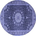 thumbnail image 1 of Ahgly Company Indoor Round Persian Blue Traditional Area Rugs, 5' Round, 1 of 4