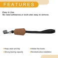 thumbnail image 7 of Unique Bargains 1 Pcs Universal Car Seat Headrest Hook for Most Car, SUV, Truck Car Seat Back Organizer Hooks Sturdy Faux Leather Metal Deep Brown 11.22"x1.89", 7 of 7