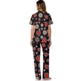 thumbnail image 3 of Yuyamidu Ladybug Daisy Women's Pajamas Set Sleep Shirt & Pants Set Short Sleeve V-Neck PJs Cozy Summer Nightwear with Pockets, 3 of 7