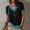 *Blue, variant on ClodeEU Women's V-Neck Color Block Short Sleeve T-Shirt,Casual Loose Fit Top Army Green,Women's Plus L