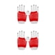 thumbnail image 2 of Sonducket Guantes sin dedos para mujer, accesorios Emo, Protector de manos, tejido fino, agujeros para los pulgares, actividades al aire libre, rojo corto 2Conjunto, 2 of 6