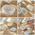 thumbnail image 5 of FELTECHELECTR Covered Soap Dish with Drainage, 1 Pack Bathroom Soap Holder for Sink or Shower, 11.8x3.3x1.9in, Water-Resistant, 5 of 8