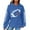 Blue, variant on Graphic Hoodies Knit Hoodie Women's Sweatshirt Football Graphic Long Sleeve Sweater Football Season Pullover