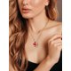 thumbnail image 2 of Collares con colgante de corazón de amor para mujer, tono plateado, tono oro rosa, cristales, piedra natal, joyería de Navidad, regalos para mujeres, día de la madre, cumpleaños, día de aniversar, 2 of 4
