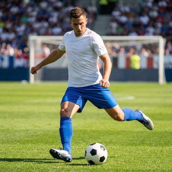 6 Pack  Men's Running, PhysFlex Leg Sleeve Brace Athletic Compression Socks Activewear