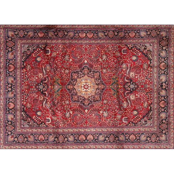 Ahgly Company Indoor Rectangle Traditional Red Persian Area Rugs, 7' x 9'