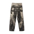 thumbnail image 3 of Lsque Vintage Ram Pilot Print Men's Pajama Pants, Lounge Pant - Comfortable Home Wear,Elastic Waistband, Stylish Design-Small, 3 of 9
