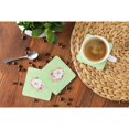 thumbnail image 4 of Carolines Treasures CK4383FC Maltese Green Flowers Foam Coaster Set of 4 3 1/2 x 3 1/2 multicolor, 4 of 4