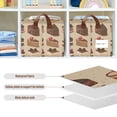 thumbnail image 4 of Yayeee Foldable Storage Basket for Shelves with Handles Set of 2 Waterproof Cloth Bins, Brown Cakes, 4 of 7