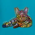 thumbnail image 2 of First We Still Your Heart Then Your Bed | Funny Neon Colorful Cat | Dean Russo Art Animal Lover Men's T-Shirt, Light Turquoise, Small, 2 of 6