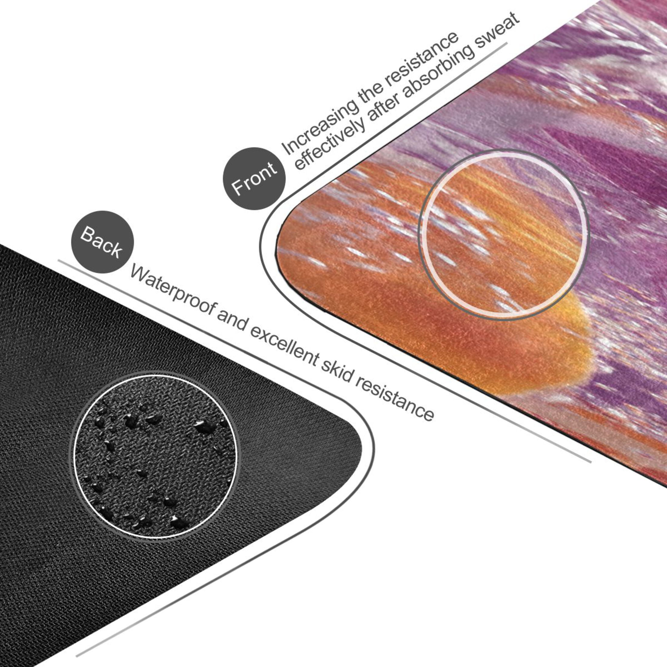 BZSMCE Yoga Mat Women Citrus Slices Blueberries Ice Fitness Mat
