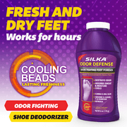 Silka Emergency Foot Care Kit, Max Strength Antifungal Liquid, Odor-Fighting Foot Powder, Antifungal Cream for Athletes Foot, Jock Itch, and Ringworm, Complete Solution for Healthy Feet
