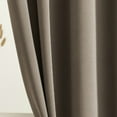 thumbnail image 4 of CUH Blackout Solid UV Protection Window Curtain Thick Room Panel Drapes Modern Thermal Insulated Living Curtains Dark Brown 52 x 102 inch, 4 of 4