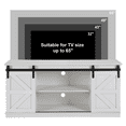 thumbnail image 4 of FunniHomi 58 Inch Farmhouse TV Stand Entertainment Center with Sliding Barn Doors and Storage Cabinets for TVs up to 65 Inches, 4 of 6