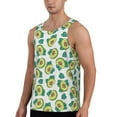 thumbnail image 2 of Fuzoiu Avocado Sleeping Print Men's Workout Tank Tops,Sleeveless Gym Shirt Quick Dry,Fitness Bodybuilding T-Shirt,Muscle Athletic Workout Tee-3X-Large, 2 of 7