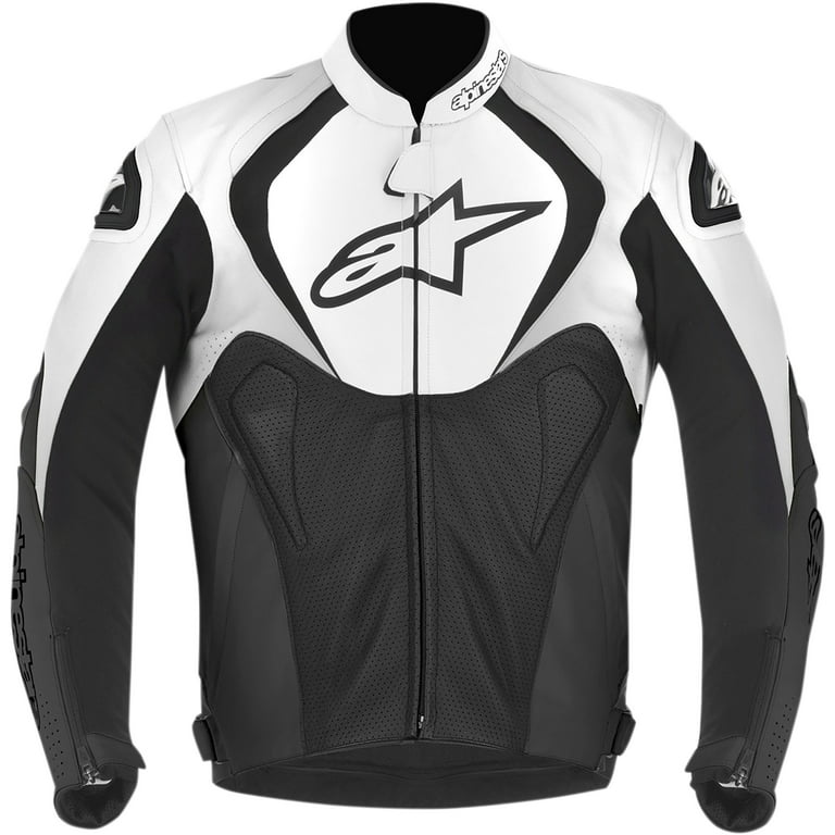 Alpinestars Jaws Perforated Leather Jacket Black/White 56 3101113-12-56