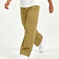 thumbnail image 7 of cfhntfmh Casual Pants for Boys Loose Fit Solid Color Elastic Waisted Straight Leg Pants with Pockets (Khaki,14-15 Years), 7 of 7
