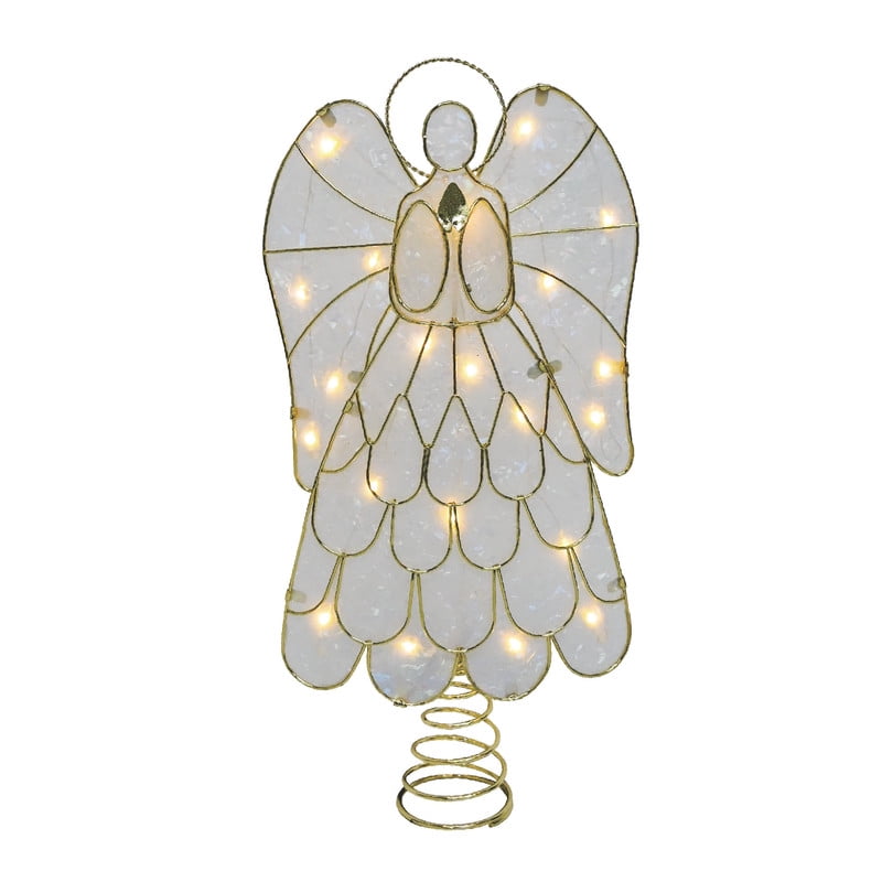 HOLIDAY TIME PL BO LED Gold Angel Tree Topper, BO LED GOLD ANGEL TT
